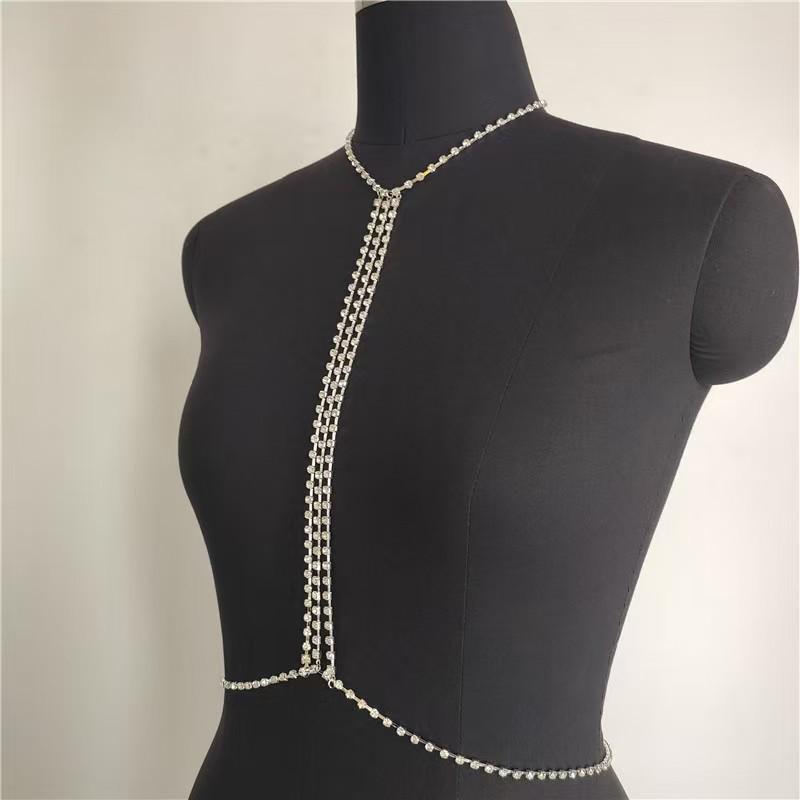Summer Bikini Rhinestone Body Chain - Sexy Multilayer Nightclub Accessory