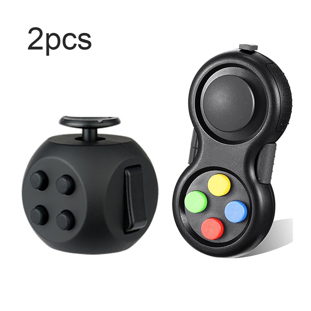 Jouets Jouets Jouets 2 pièces Fidget Anti-Stress Doigt Décompression Soulager Dés pour Autisme Anxiété Soulager Cube Relax