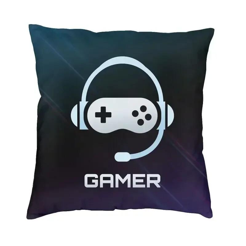 Home Decor Retro Gaming Icons Pattern Pillow Cover Pattern Cushion Cover Suitable for Sofa Bedroom Car Pillow Cover