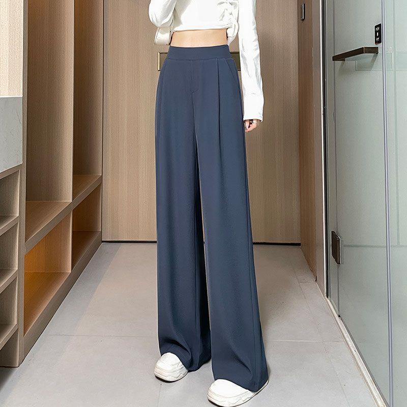 2026 Women's High-Waisted Spring Wide-Leg Suit Pants - Flattering, Casual, Loose, Straight-Leg