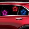 Solar Charging LED Car Window Lights Star Shaped Sparkling Mood Lights Neon Lights Car Interior Light Window Glowing Decoration