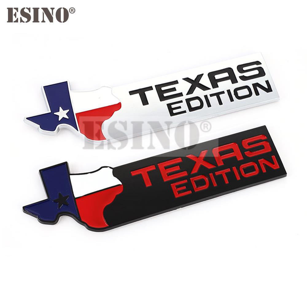 Car Styling Texas Edition 3D Metal Alloy Adhesive Emblem Rear Trunk Badge Fender Sticker Car Body Decal Auto Accessory