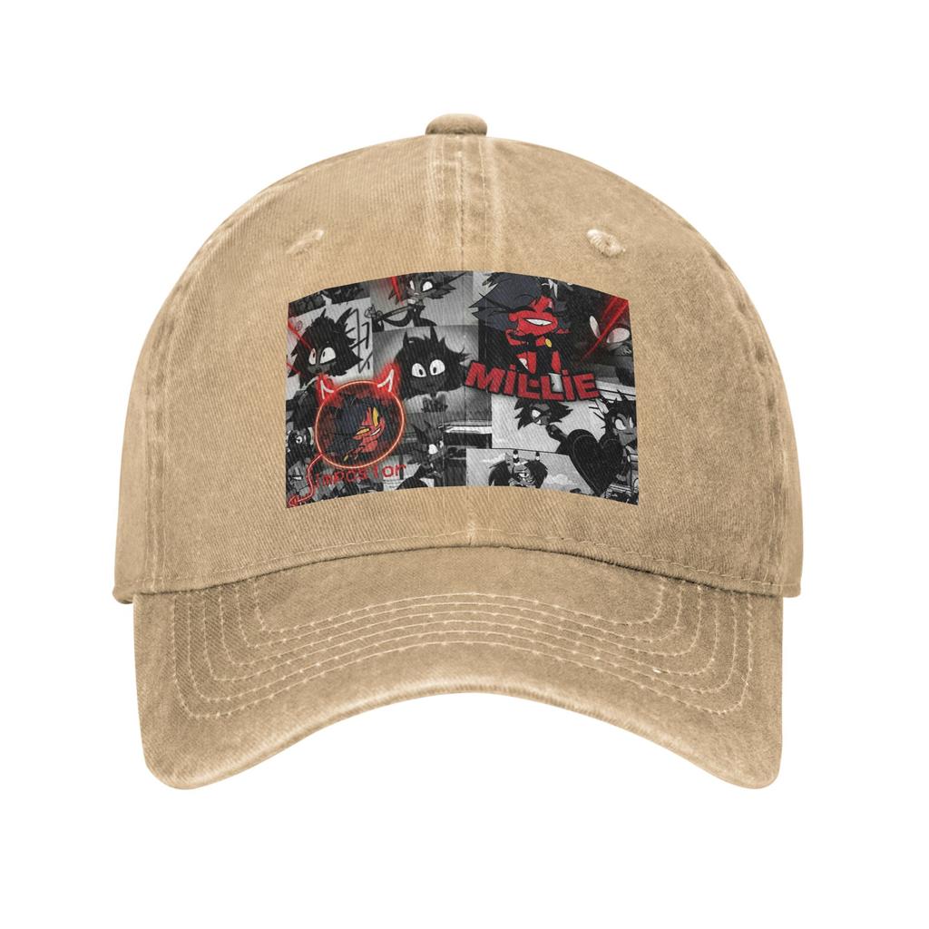 Anime Helluva Boss Millie Baseball Caps Fashion Washed Denim Hats Outdoor Adjustable Casquette Streetwear Baseball Cowboy Hat