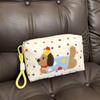 Zipper Travel Toilet Bag Large Capacity Skincare Storage Bag Cartoon Puppy Cosmetic Bag  Stationery