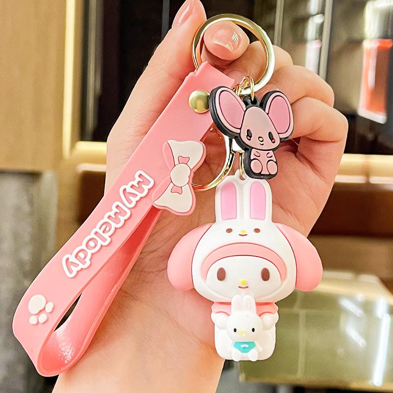Sanrio Cherry Blossom Diary & Bag Keychain: Exquisite Car Pendant & Small Gift