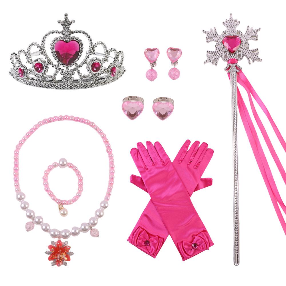 Frozen Princess Dress-Up Set: Necklace, Crown & Fairy Wand for Kids