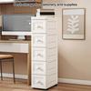 Slim Storage Cabinet Multi-Tier Tall Narrow Storage Cabinet with Wheels Drawers Rolling Multi-Drawer Organizer for Small Spaces Bathroom Bedroom