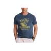 Polo Ralph Lauren SS24 Letter Pattern Printed Crew Neck Short Sleeve T-Shirt Men Tops Blue 710842446-004