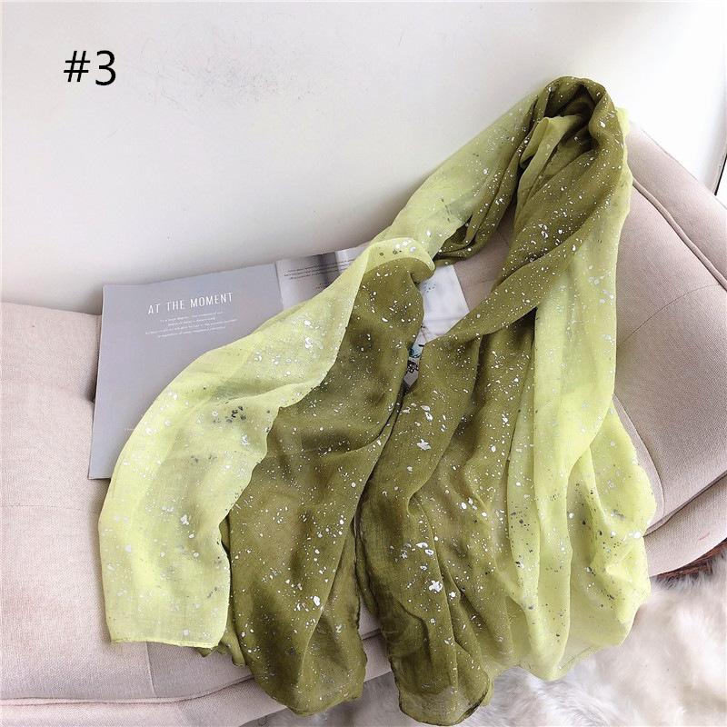 Fashion Lurex Glitter Ombre Viscose Shawl Scarf Women High Quality Shimmer Neckerchief Autumn Winter Foulard Muslim Hijab Sjaal