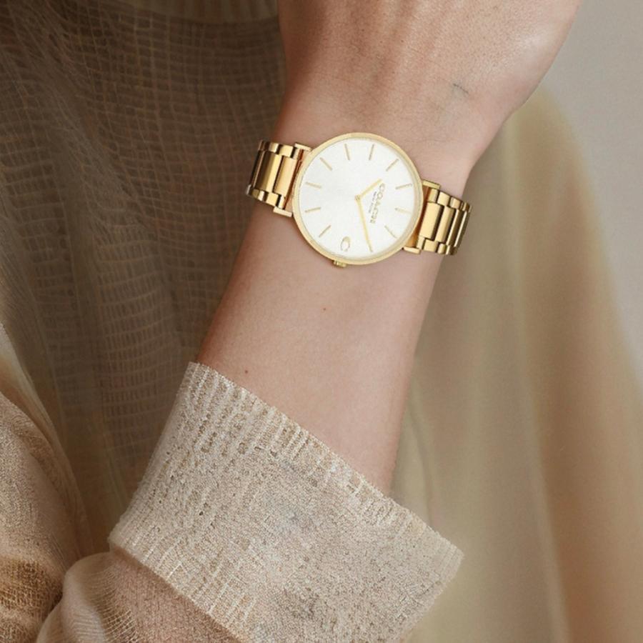 Coach Men's Gold Stainless Steel Watch, Minimalist Dial, Luxury Fashion Wristwatch 14602430