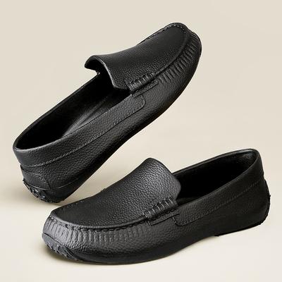 Herren einfarbige, schlichte und modische Lefu-Schuhe, lässige Freizeitschuhe EVA weich und leicht, Frühling und Herbst leichtes Mout