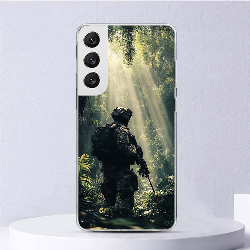 Military Army Special Forces Soft Case For Samsung Galaxy S25 S24 S23 S22 Ultra Phone Cover S20 FE S21 Plus S25 Edge + Funda Coq