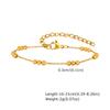 Bead Chain Bracelet for Women Gold Color Stainless Steel Exquisite Bracelets Summer Beach Boho Jewellery Fashion Accessories
