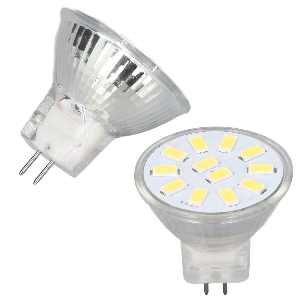 4pcs/set MR11 LED Spot Light Bulb with Dual Needle Base 360 Degrees Heat Dissipation 3W 12 LEDs Lamp