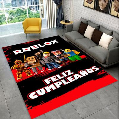 3D Cartoon R-Robloxs Game Carpet Rug for Playroom Bedroom Living Room Sofa Home Doormat Decor, Area Rug Non-slip Floor Mat Gift