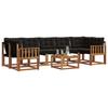 Outdoor Sofa Set with Cushions 8 pcs Natural and Black