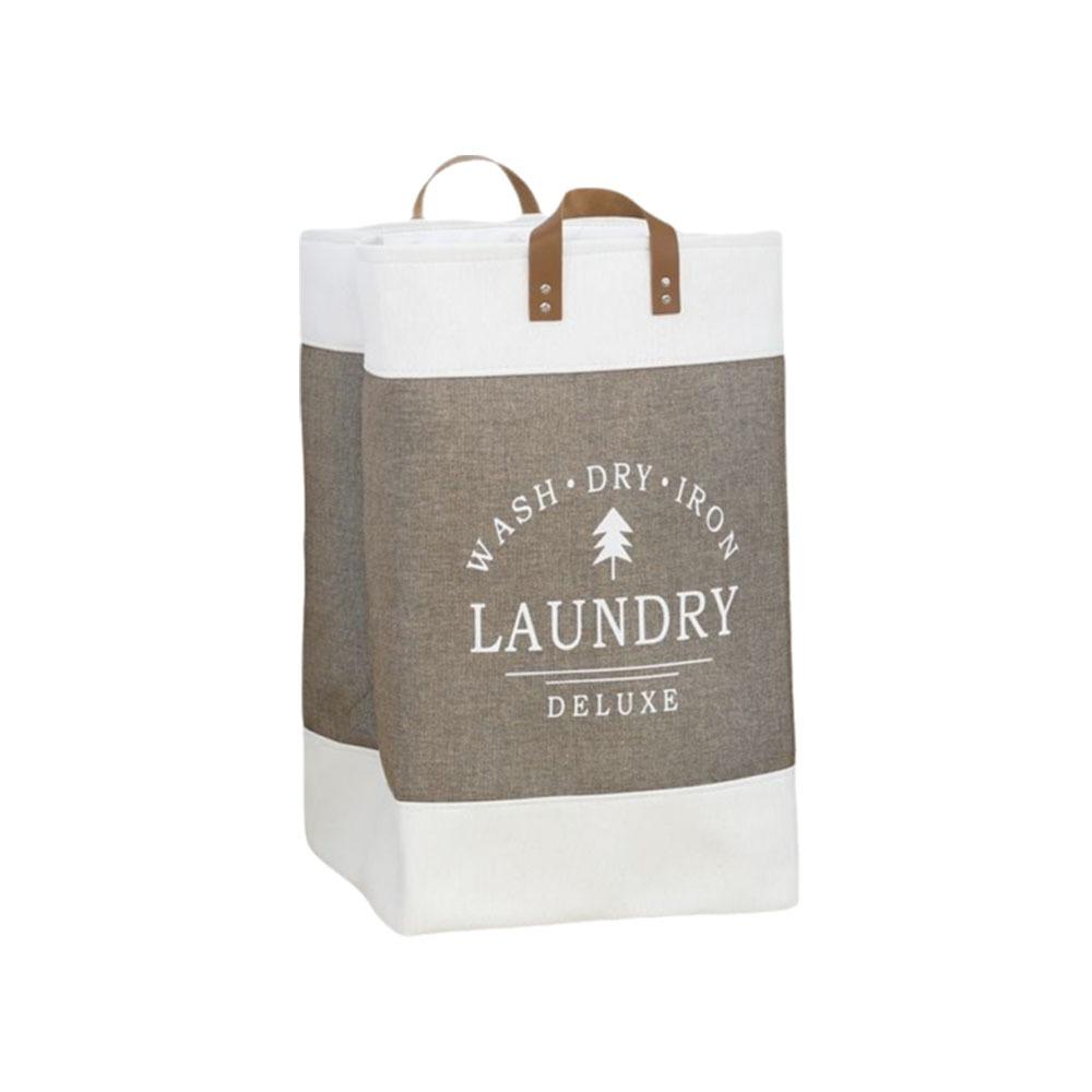 

Foldable Fabric Laundry Basket Cotton Linen Dirty Clothing Orgnizer Household коричневый