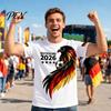 Breathable Sports T-shirt Men Soccer Fans T-shirt, German Team Football T-Shirt, 2026 World Sweat-wicking T-Shirt Tournament Cheer Tee, Stylish
