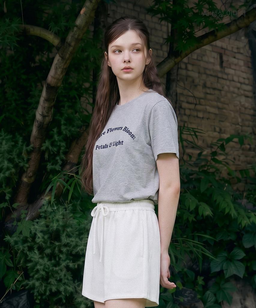 ROEM Lettering Short Sleeve T-Shirt Rmhwg37Rt2