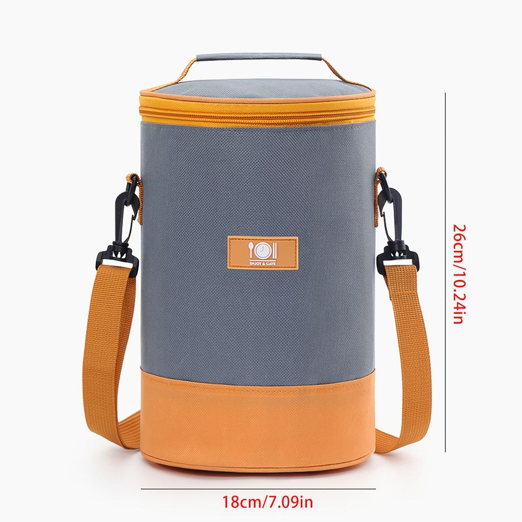Large Capacity Insulated Cooler Bag - Portable Aluminum Foil for Freshness & Heat Preservation, Durable Zipper Closure, Ideal for Outdoor Travel