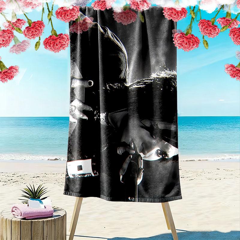 Bill Kaulitz Print Strandtuch, Großes Weiches Schnelltrocknendes Handtuch für Strand Camping Schwimmen