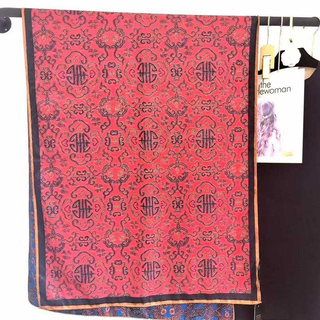 Oboustranný voňavý šálový šátek z příze typu "oblak" s potiskem kopru, zesílený, dlouhý, všestranný, módní šátek, hedvábný šátek