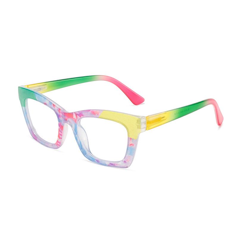 

Color Splicing Square Frame Hyperopic Photochromic Anti Blue Light Women Sunglasses Presbyopic Astigmatism Prescription Glasses Single Version&1.56&Anti Blue Ray