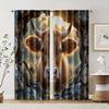 2 Pcs, Filtering Curtains (excluding Rods, Non-movable, Without Batteries) Cow for Use In Bedrooms and Living Rooms