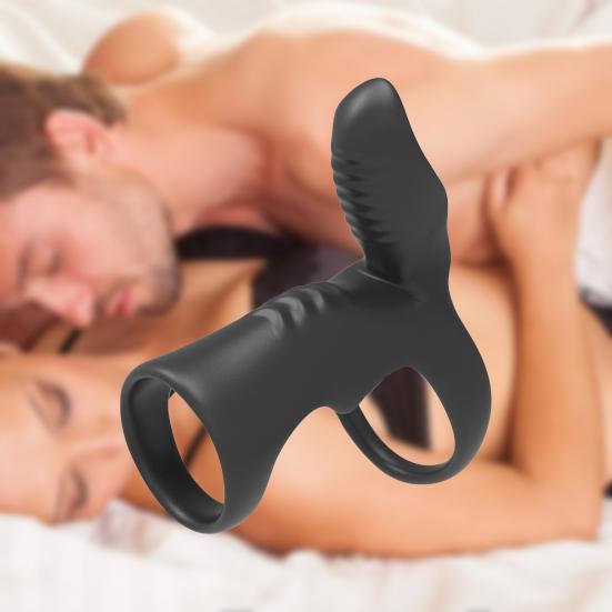 Penis Corrector Elastic Easy To Install Silicone Vibrating Delay Ejaculation Lock Ring for Male Masturbators Vibration Lock Ring