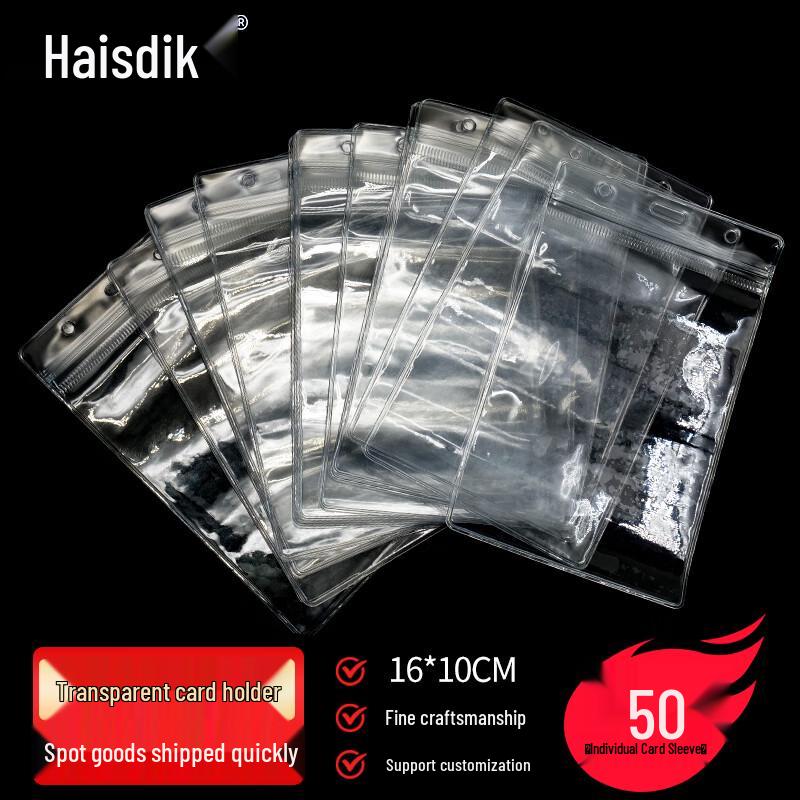 Hisedick HKK-1 Transparent Inspection Card Holders (50-Pack) 16x10cm