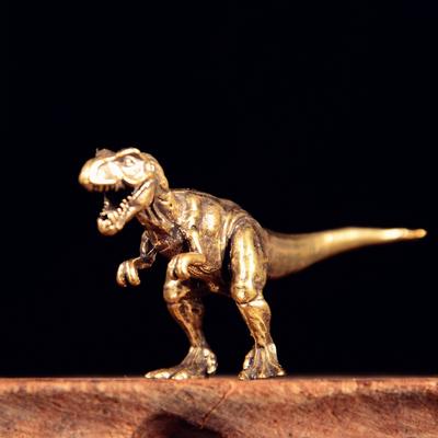 Copper Ancient Animal Tyrannosaurus Rex Statue Car Decoration Craft Home Decor Accessories Retro Brass Dinosaur Miniature Figure