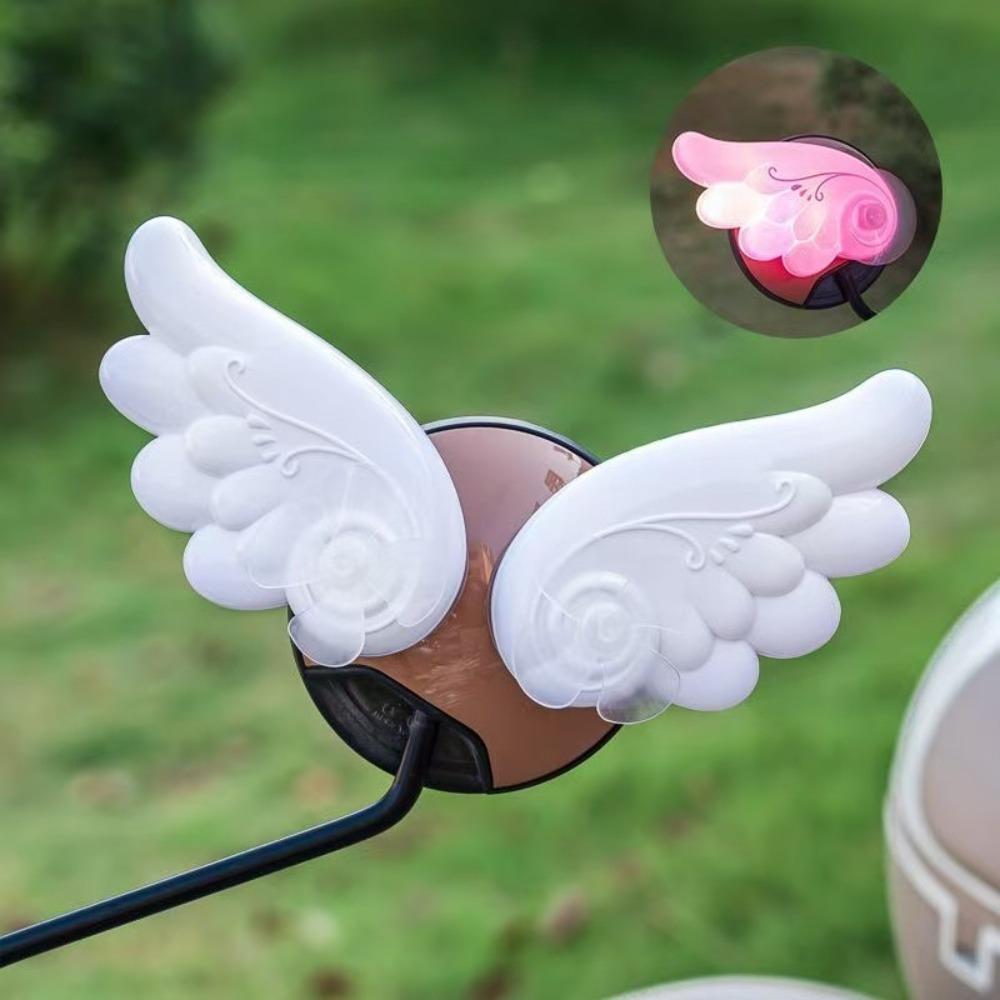 Waterproof Wind-powered Wings Rearview Mirror Decoration Electric Vehicle/Motorcycle/Helmet белый