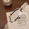 Korean Black Ribbon Bow Bezel Headbands for Women Girls Sweet Thin Edge Lace Mesh Hair Bands Hairband Hair Accessories