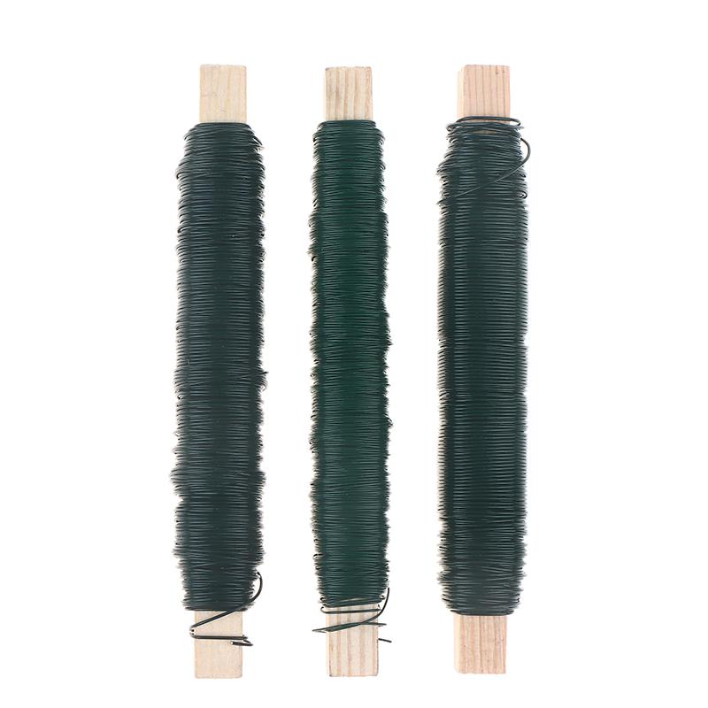 0.5/0.65/0.7Mm Green Metal Tying Wire, Rust-Resistant Floral Wire For Wrapping Around ,Suitable For Crafts, Christmas Decoration