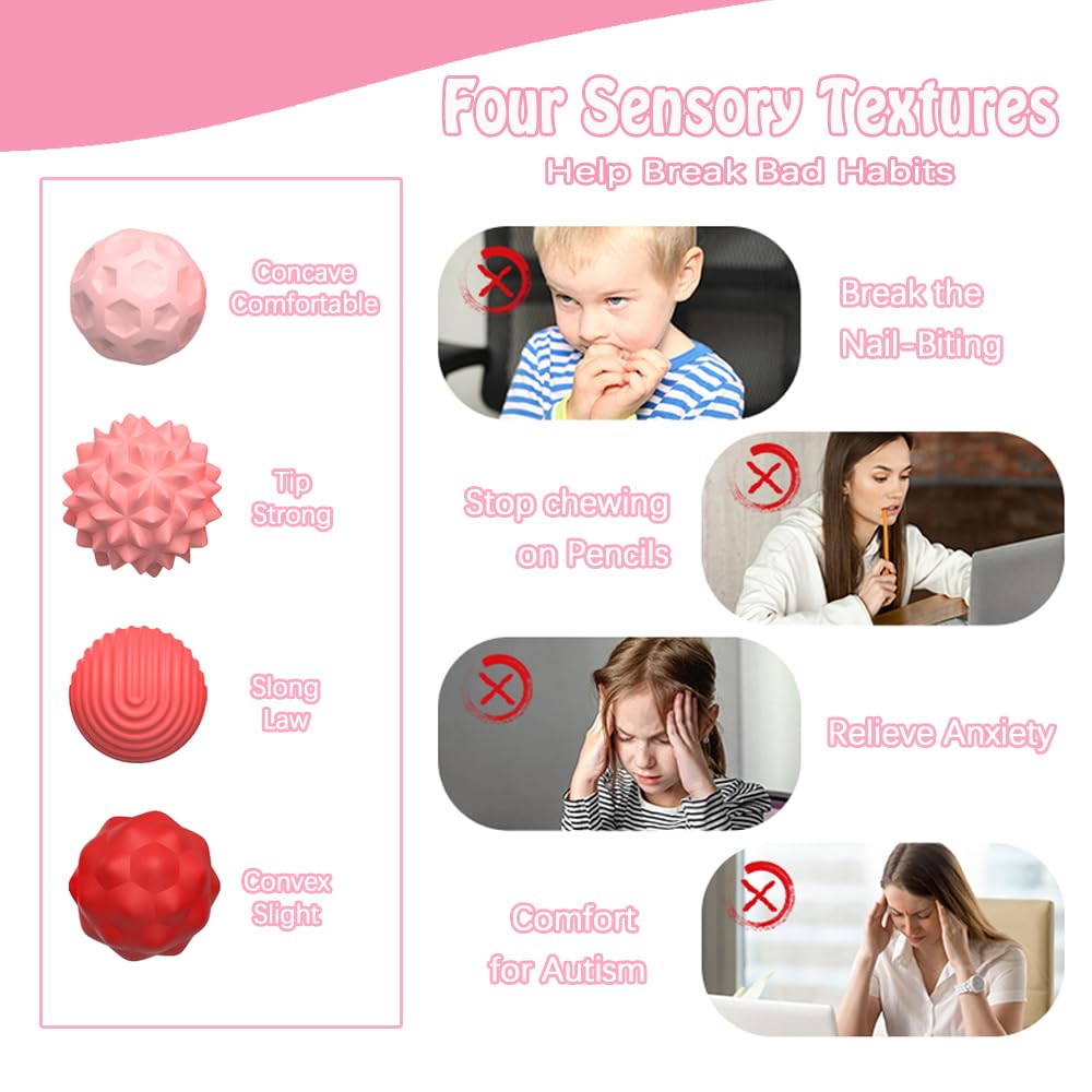 Magnetic Sensory Fidget Balls Silicone Stress Relief Toys for Adults & Teens with Autism ADHD Anxiety Fun Travel Toys Gift