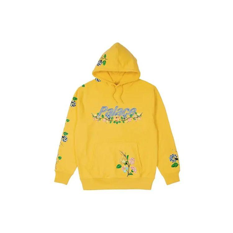 Palace FW21 Худи с цветочной вышивкой Унисекс Худи Желтый P21CS163 L