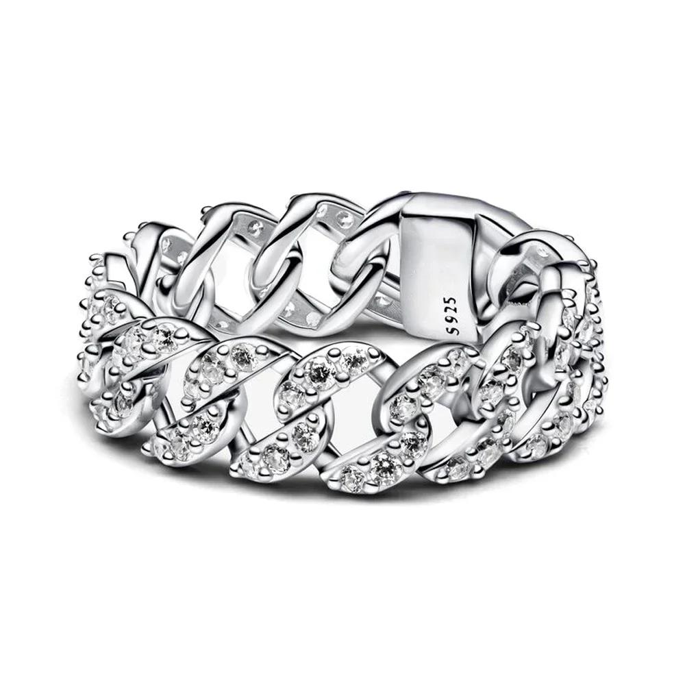 Luxury Original 925 Silver Heart-shaped Bow Flower Ring Fit Women's High-end Jewelry Parties Valentine's Day Gifts