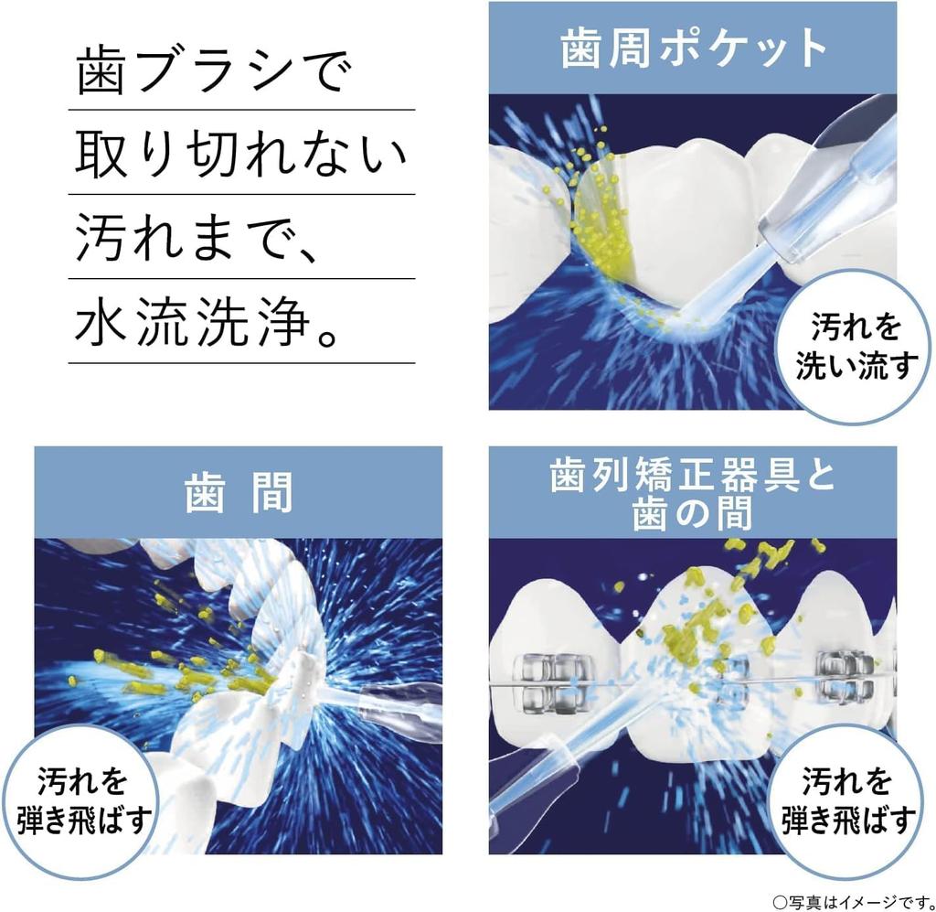 Panasonic EW-DJ55-W Electric Dental Flosser [Jet Washer Doltz Ultrasonic Water Flow Waterproof/Cordless Model] AC100-240V