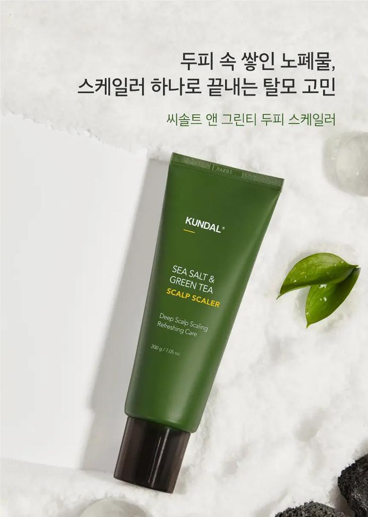 Sea Salt & Green Tea Scalp Scaler Herb Mint Kundal 200g