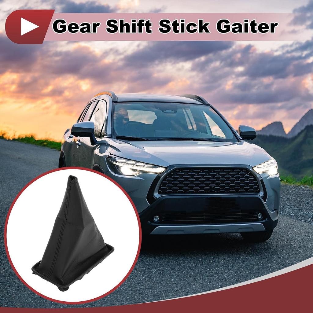 1 Pc Gear Shift Stick Gaiter for Toyota Corolla 2001-2013 Gear Stick Knob Cover Boot Shift Cover No.5880812180B0 Black Faux Leather