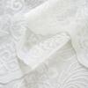 1 Panel White Lace Door Curtain, Sheer Room Divider Curtain, Retro Scalloped Floral Lace Curtain with Rod Pocket for Bedroom Balcony