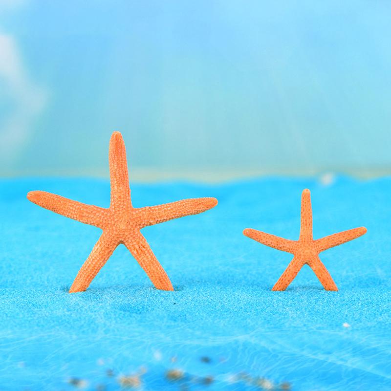 Stea de mare colorată cu cinci brațe, rășină, acvariu, stea de mare, ornamente de peisaj