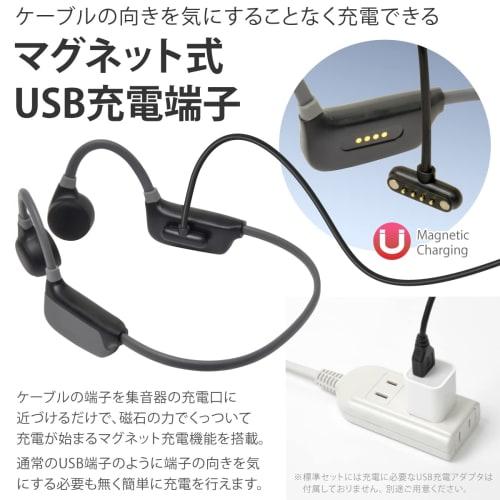 JTT Online Airy Knochenleitung Hörverstärker, ein leichter, kabelloser Bluetooth-Kopfhörer von einem japanischen Unternehmen. USB-Aufladung, USBFUKUMIBHA. Wachs