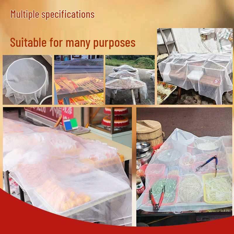 Mesh Dish Cover: Insect-Proof, Dust-Proof, Kitchen Gauze for Mosquito and Fly Protection 70*70cm High Transparency/Cuttable