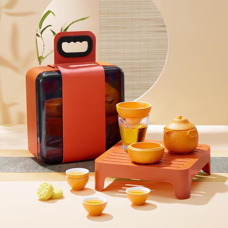 JINGREPUBLIC Portable Ceramic Tea Set