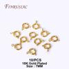 Brass Round Spring Ring Clasp Crimp Beads End Beads Findings For DIY Jewelry Making 14K/18K Gold Plated U-shaped Protective Tube