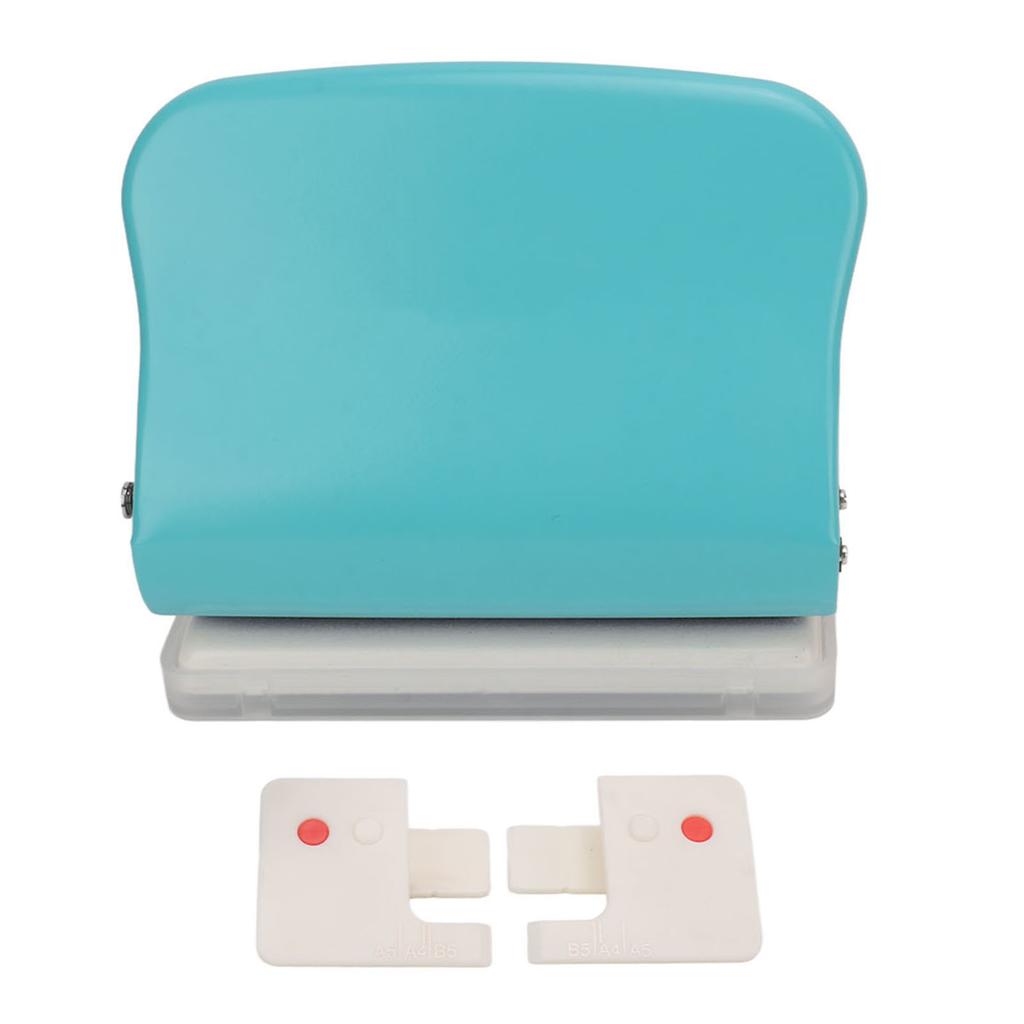 Hole Punch Metal Body Incisive Plastic Bottom Pad 10 Holes Handheld Paper Punch for Bookbinding Documentation