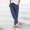 Pantaloni Jogger da Donna a Vita Alta Vestibilità Larga Pantaloni Casual Monocolore Coulisse Lino Cotone Dimagranti Pantaloni Lunghi Quotidiani