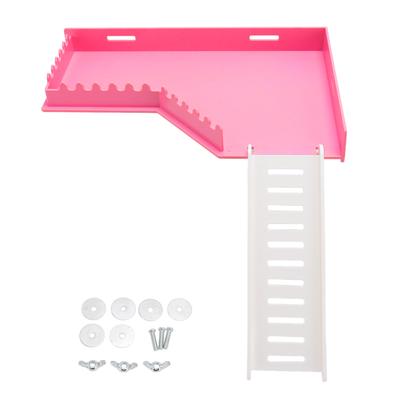 Hamster Platform Safe Exercise Toy Plastic Hamster Standing Platform with Ladder for Guinea Pig