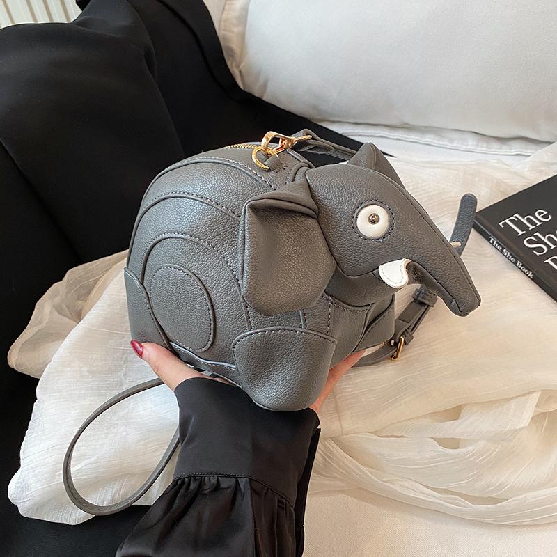 

New Niche Design Bag for Women Cute Creative Three-Dimensional Little Elephant Bag Ins Style fashion Shoulder Crossbody Bag 20x13x17cm
